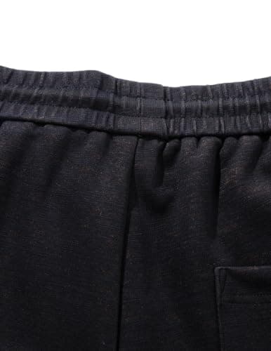 Aelfric Eden Leopard Panel Baggy Sweatpants Men's Elastic Waist Wide Leg Casual Athletic Jogger Y2K Unisex Pants Trouser Black M - Thumbnail 6