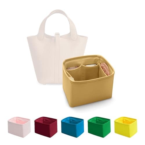KINGS IN BAG Satin Purse Organizer for Picotin 18, Biscuit - Image 1