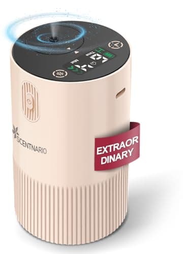 Waterless Diffuser for Essential Oil - Aroma Diffuser for Home with Battery Indicator, Portable Smart Scent Air Machine 1/2/3 & Continuous Mist, Timing & Auto-Off Function (Pink) - Image 1