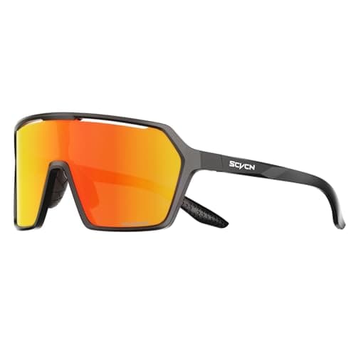 SCVCN Polarized Cycling Glasses Sports Sunglasses Men Women Bicycle MTB UV400 Protection Running Mountain Bike Baseball Biking Goggles Riding BMX Fishing Riding Golf Driving Softball 01