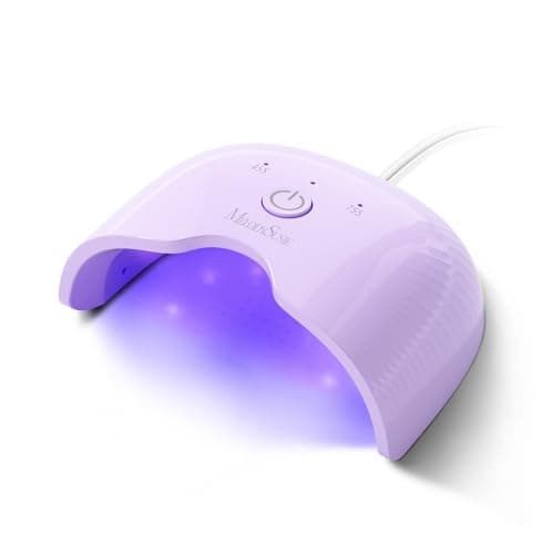 MelodySusie Mini LED UV Nail Lamp with Lightweight Design, P-ART06F Nail Dryer with Simple Button Control Cures All Soft Gels at Home, Especially Half-Cured Gel, Base Coat & Top Coat Purple - Image 1