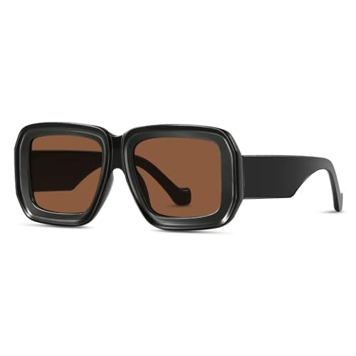YDAOWKN Vintage Oversized Sunglasses for Women Men Retro Square Luxury Big Large Sun Glasses UV400 - Image 1