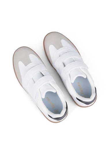 Tigeridea Walking Shoes for Women Sneakers White Hook and Loop Lightweight Breathable Shoes Closed Toe Comfort Tennis Sneakers for Women Size 7 - Thumbnail 5