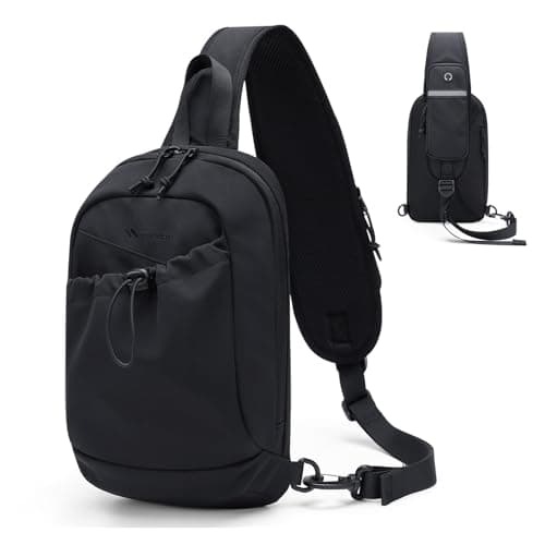 MDODO Sling Bag for Women Men, Lightweight Crossbody Backpack with Water Bottle Holder, Waterproof Chest Shoulder Daypack for Travel, Hiking, Commuting,3.4L,Black - Image 1