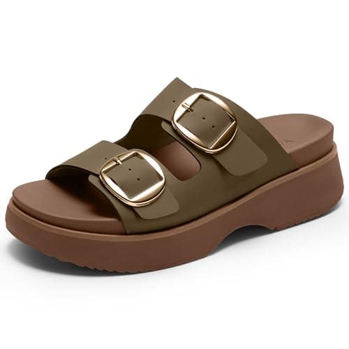 Vilanva Women’s Orthopedic Platform Wedge Walking Slides with Arch Support Soft Footbed for Plantar Fasciitis Relief Adjustable Buckle Trendy Summer 2026 - Image 1