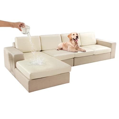 UWWGKK Waterproof Couch Covers, Couch Cover with Chaise for Sectional Sofa,L Shape Sofa - Image 1