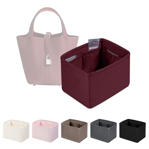 KINGS IN BAG Satin Purse Organizer for Picotin 22, Rouge H