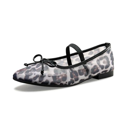 StillFancxy Ballet Flats with Bow Square Toe Ballerina Flats Slip on Bowknot Flat Shoes for Women Dressy Comfortable - Thumbnail 6