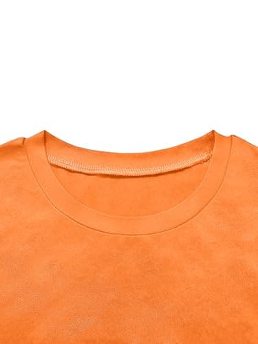 BNGPIKLY Travel Outfits for Women Two Piece Outfits Sweatsuits Sets Slim Top and Elastic Waist Sport Pants Orange S - Thumbnail 6