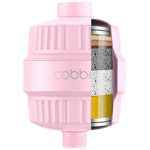 Cobbe HD HEAVY DUTY High Output Shower Filter – 99% REMOVAL Shower Head Filter for Hard Water, Heavy Metals, Chlorine and Harmful Substance, Improve your skin and hair - Pink - Image 1