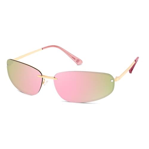 FEISEDY Trendy Y2K Sunglasses for Women Cool Futuristic Retro Metal Style Glasses B4194 - Image 1