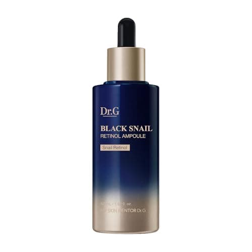 Dr. G Black Snail Retinol Ampoule - Korean Skincare with Snail Mucin - Advanced Retinol Face Ampoule for Glowing Skin - Anti Aging - Pore Minimizer for Fine Lines & Even Skin Tone Support - 1.69 fl oz - Image 1