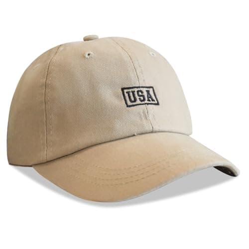 LELVK American Flag Patriotic Baseball Cap | Embroidered USA Flag 100% Cotton Adjustable Hat for Men & Women - Thumbnail 3