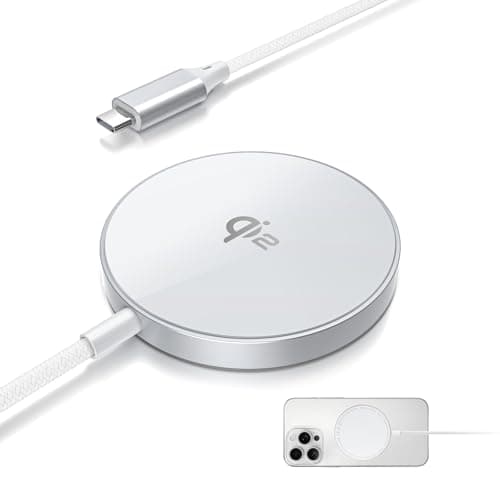 Wireless Charger - Magnetic Charger for iPhone 17/16/15/14/13/12 Series– Qi2 15W Magnetic Wireless Charger with Ultra-Thin Aluminum, Includes 25W Adapter – Travel & Desk Essential, Gaming - Image 1