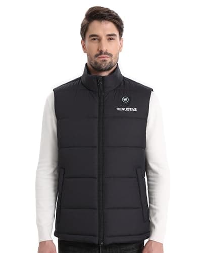 Venustas Men's Heated Vest, 9V USB-C Heated Vest Compatible with Most USB-C Output Power Banks (Battery Not Included) - Thumbnail 2