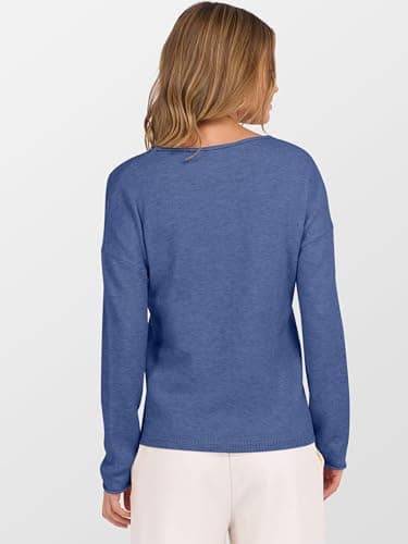 ANRABESS Cardigan Sweaters for Women Oversized Button Down Long Sleeve Cardigans 2026 Spring Outfits Travel Holiday Clothes Blue X-Large - Thumbnail 4