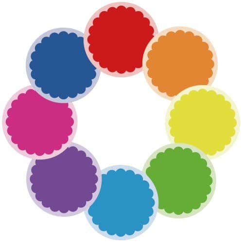 WSICSE 24 Pack Dry Erase Dots 11 Inch Circles Spots 8 Colorful Removable Whiteboard Stickers for Classroom Teachers Students Wall Table Desk & Floor Decals
