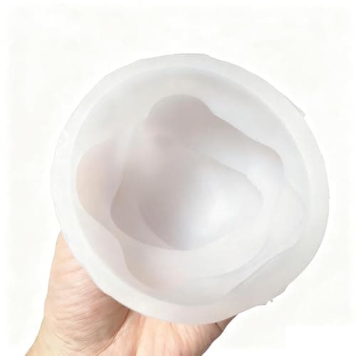 (NO Candles Included) Decorative Pillar Candle Making Molds Set, Textured Wave Pattern, White, Melting Shape,2 Pieces Pack - Thumbnail 5