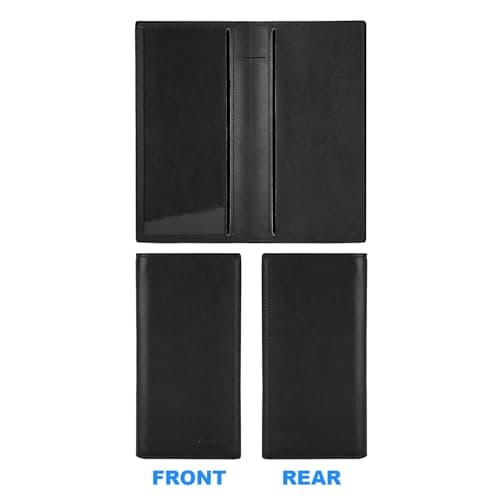 CASMONAL Premium Leather Checkbook Cover for Men and Women Checkbook Holder Wallet RFID Blocking - Thumbnail 5