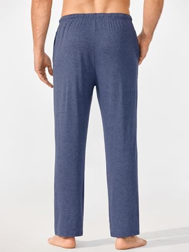 Ekouaer Mens Pajama Pants Lounge Pants with Pockets Soft Sleep Pants Loose Fit Pj Bottoms with Drawstring S-XXL - Thumbnail 6