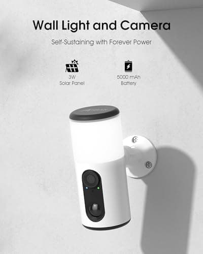 ANRAN Solar Security Cameras Wireless Outdoor with Light,2K Porch Floodlight Camera with Color Night Vision & AI Motion Detection,2-Way Talk Spotlight Siren Alarm,Compatible with Alexa - Thumbnail 2