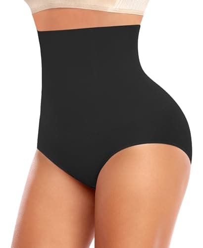 Ganado Tummy Control Shapewear Underwear for Women High Waisted Shaping Panties Compression Body Shaper Panty Girdle Briefs (#1 Black(has bones), X-Large) - Image 1