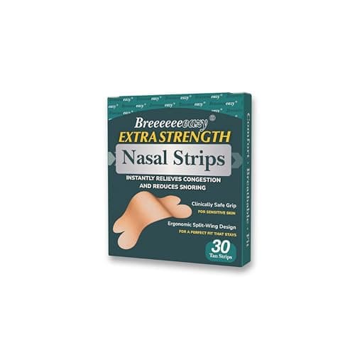 Upgraded Anti-Slip Nasal Strips for Breathing-Extra Strength Ergonomic Nose Strips,Nasal Strips for Snoring & Nose Strips for Better Breathing,Strong Adhesive Comfort Fit Improves Sleep (30 Pack) - Image 1