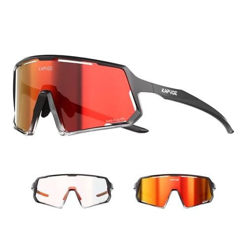 KAPVOE Anti-fog Photochromic Cycling Glasses Men Women Clear Mountain Bike Sunglasses Transition Sports Triathlon MTB K164 - Image 1