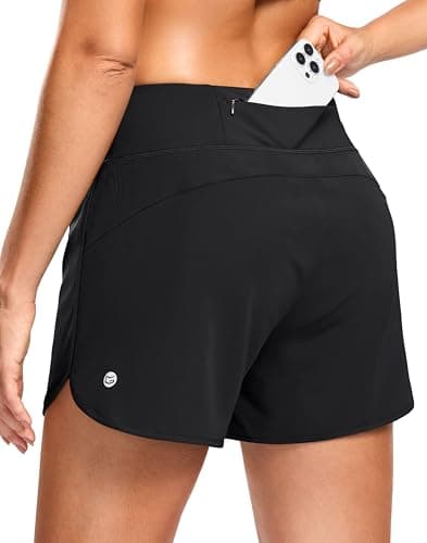 G Gradual Women's Running Shorts with Mesh Liner 3" Workout Athletic Shorts for Women with Phone Pockets(Black,X-Small) - Image 1