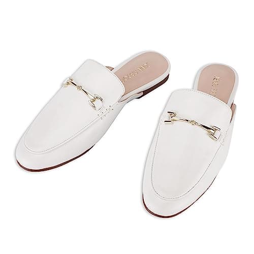 JENN ARDOR Mules for Women Flats Backless Loafers Shoes Slip On Slippers Pointed Toe Low Heel Work Slides Womens Mules Casual Shoes - Thumbnail 3