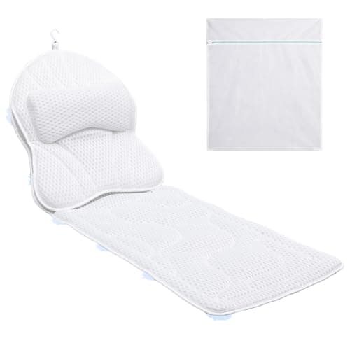 Luxury Spa Bath Pillow, Thick Full Body Cushion with Laundry Bag, Non-Slip Memory Foam for Head, Neck, Back Support, Ideal Women's Soaking Tub Gift - Image 1