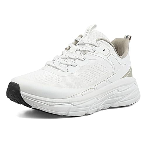 TDIDIS Men's Walking Sneakers, Gym Running Shoes – Lightweight Slip-On Sneakers for Walking, Training, Workout – Cushioned Athletic Shoes – Beige - Image 1