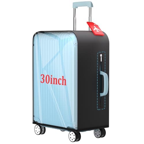 YHOUSE Clear Luggage Cover Protector For Suitcase, PVC Waterproof Suitcase Cover Protector Fit 30-32 Inch Luggage - Image 1