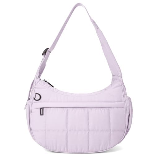 Shoulder Bag for Women Small Puffer Purses Crescent Bag Hobo Handbags with Adjustable Strap for Daily - Image 1