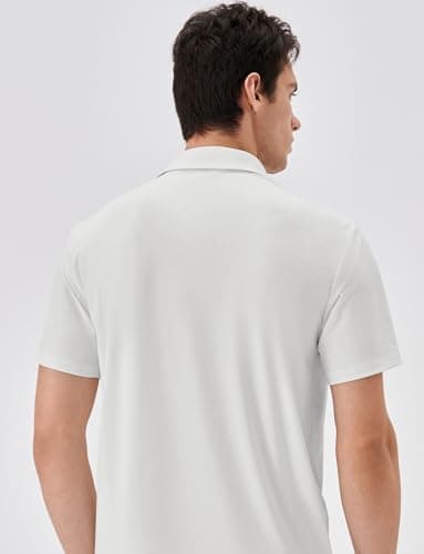 K-Swiss Men's Heritage Classic Polo, Unshrink Collar Golf Shirt Top for Men, Short Sleeve Casual Golf & Tennis Shirt, White XL - Thumbnail 3