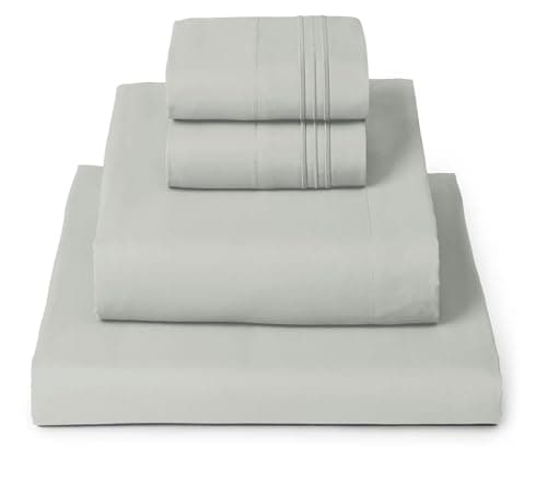 Mellanni California King Sheets Set - 4 PC Iconic Collection Bedding - Hotel Luxury, Extra Soft, Cooling Bed Sheets - Wrinkle, Fade, Stain Resistant (Cal King, Spa Mint) - Image 1