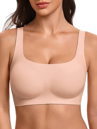 Avidlove Bras for Women Smooth Comfortable Jelly Dot Wireless Bralette Full Coverage Breathable Bras Nude - Image 1