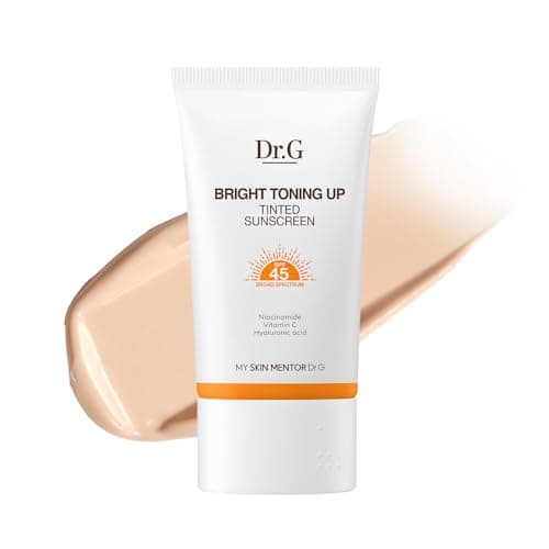 Dr. G Bright Toning Up Tinted Sunscreen - SPF 45 Broad Spectrum Korean Sunscreen - for All Skin Types - Lightweight, Matte Finish - Sebum Support - Niacinamide & Vitamin C - 1.69 fl oz - Image 1