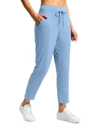 G Gradual Womens Pants High Waisted Golf Pants 2 Deep Pockets 7/8 Ankle Joggers for Athletic Travel Casual Lounge Work, Light Haze Blue, Medium - Image 1