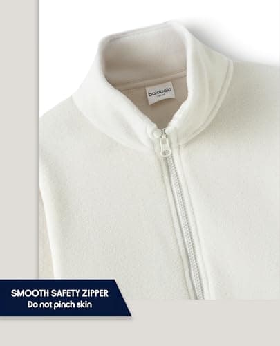 Balabala Girls Spring Coat Toddler Fleece Jacket Boys Girls Long Sleeve Full Zip Coat Comfy Casual Jacket with Pockets - Thumbnail 5