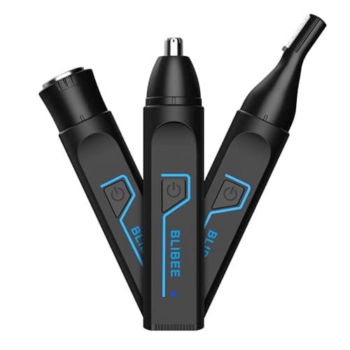 BLIBEE Nose Hair Trimmer for Men, 2025 Professional Painless USB Rechargeable Eyebrow Trimmer, Ear and Nose Hair Trimmer for Men Women, Facial Hair Remover with Powerful Motor, Black - Image 1