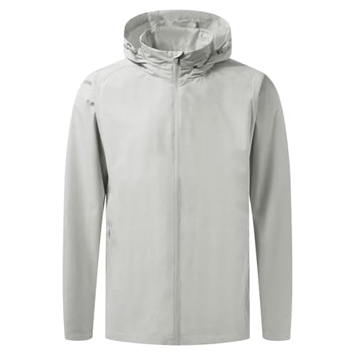 M MAELREG Men's Full Zip Up Jacket 3 Pockets Performance Lightweight Water Resistant Soft Shell Fall Outdoor Jacket