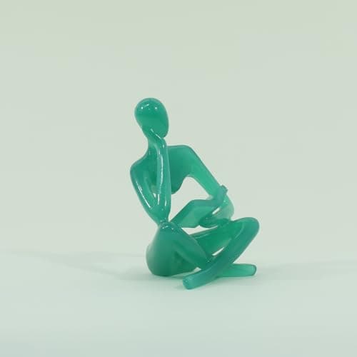 YeseeYe Bookshelf Decor Thinker Statue - Abstract Art Reading Sculpture Modern Home Decoration Figurine for Living Room Office Shelves Coffee Table Desk Decor - Thumbnail 6