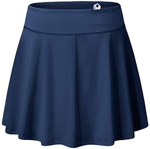 BLEVONH Women's Tennis Skort Active Pleated Skirts with Pocket for Running Golf Navy Bule S - Image 1