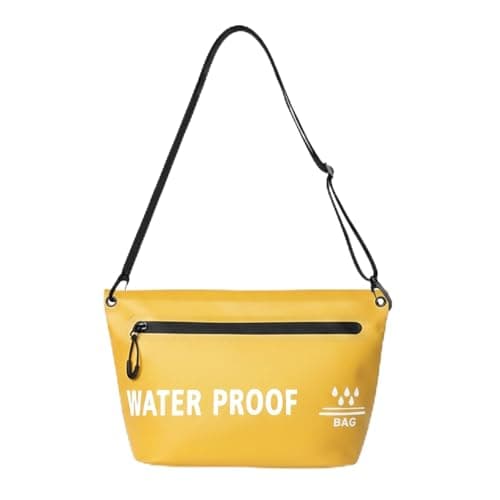 UOEPOWA Splash-proof and rain-resistant phone shoulder bag, perfect for keeping essentials dry during hiking, mountaineering, cycling, and travel. Casual and lightweight shoulder bag (Yellow)