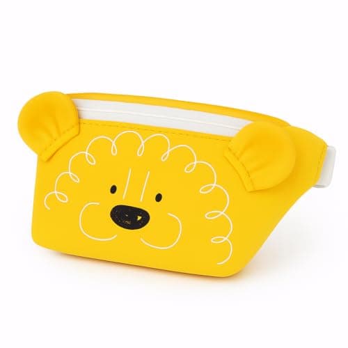 SUNVENO Kids Fanny Pack, Cute Lion Cartoon Waist Bag for Boys & Girls, Adjustable Crossbody Belt Pouch Ages 2-8, Travel Beach & Birthday Gift - Thumbnail 2