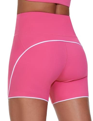 THE GYM PEOPLE Women's High Waisted Workout Shorts Stretchy Breathable Dolphin Split Running Yoga Lounge Shorts - Image 1