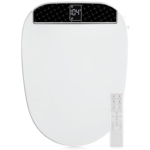 Combier CMA210S-B Bidet Toilet Seat with Heated Seat, Turbo Wash, Warm Water & Air Dryer – Wireless Remote + Side Panel Control(Elongated) - Image 1