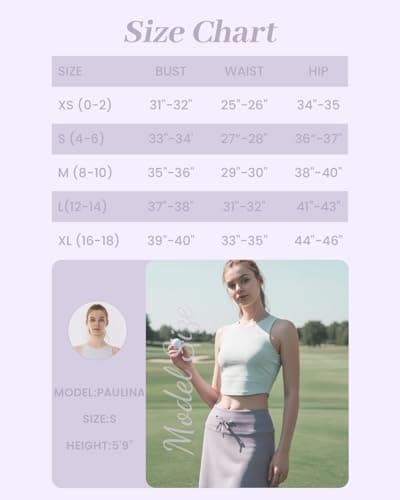 Leapstride Women's Athletic High Waisted Golf Skort with Multiple Functional Pockets (Capable of Holding a Phone and a Tennis Ball) for Active Women Pastel Lilac - Thumbnail 4