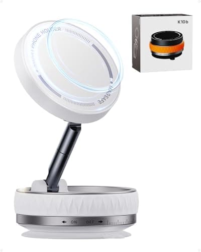 Intoval Vacuum Magnetic Phone Holder for Car, 360 Suction Cup Phone Mount with Snaplock Tech, Adjustable Magnet Stand for Your Car - Fit for Magsafe iPhone, Come with 2 Mag Rings, Flat Nano Sticker - Image 1